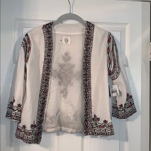 White cardigan. STILL HAS TAGS